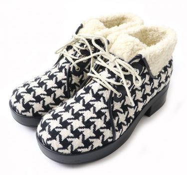 GUCCI boots Bore Black x Ivory Women 37 Used Authentic